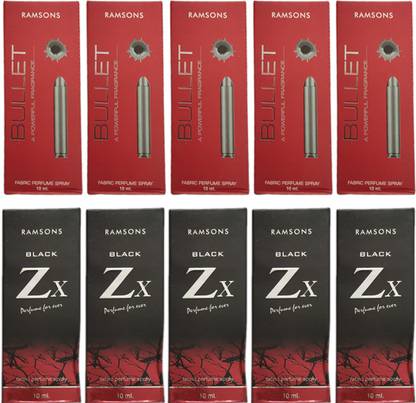 RAMSONS BLACK ZX PERFUME 10 ML.+ 5 BULLET PERFUME 10 ML. Perfume  -  100 ml