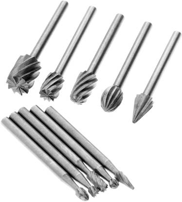 DIY Crafts Tungsten Carbide Cutters 1/8 Rotary Burr 10Pcs Set Rotary Bit Set