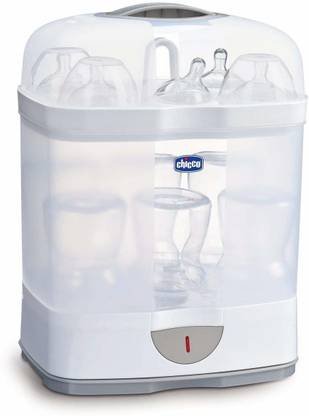 Chicco Sterilizer Natural 2 in 1 | Adjustable Size | Sterilizes upto 6 bottles at once - 6 Slots