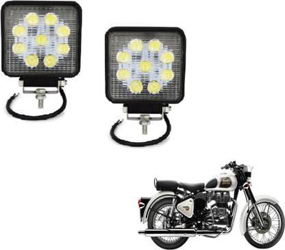MOCKHE VLB-NS-SQR9LD2P-57 Headlight Motorbike LED for Royal Enfield (12 V, 27 W)
