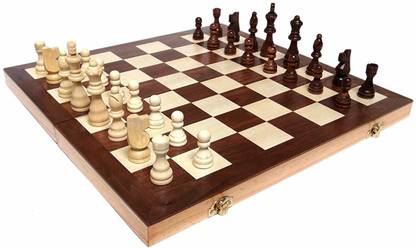 Leosportz chess master Classic folding with lock check & Mate Durable chess board 40.64 cm Chess Board