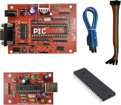Robosoft Labs PIC 40PIN Development Board Mini with 16F877A , 232 IC Micro Controller Board Electronic Hobby Kit
