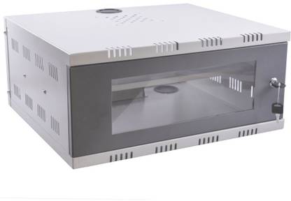 IMPULSE High Grade CCTV/DVR / NVR Cabinet Box/DVR Rack Wall Mount with Lock/Network Rack/Server Rack with Power Socket - 2U Iron Wall Shelf