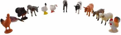 Skywalk Pack of 12Mini Farm Animals Figures Set
