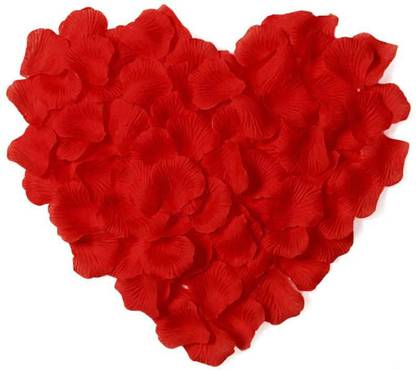 Zahuu Artificial Rose Petals for Decoration - Pack of 500 Red Rose Artificial Flower