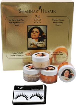 ELLIE Eyelashes,Gold Facial Kit