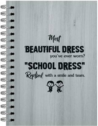 aadiprint Beautiful Printed Message Wooden Dairy A5 Diary Single Rule 50 Pages