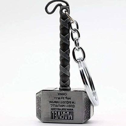 SN RACERS SILVER Thor Hammer Marvel Avengers Superhero Metal Silver Key Chain Metal Keychain for Car Bike Men Women Keyring GOLD Key Chain