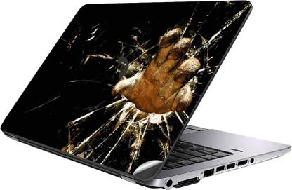 GADGETSWRAP GWSI-23692 Printed Top Only BROKEN GLASS SCREEN Vinyl Laptop Skin Compatible for 14 inch