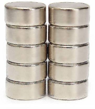MAGNETICKS 10 Pieces Of 20mm x 10mm Disc Shaped Strong Neodymium Magnet Multipurpose Office Magnets Pack of 10
