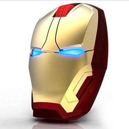 Empower Iron Man Red & Gold 1600 DPI & 2.4 Ghz (Imported) - Wireless Ambidextrous Optical  Gaming Mouse  with Bluetooth