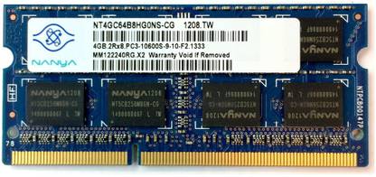 Nanya 1333MHZ DDR3 4 GB (Dual Channel) Laptop (PC3 10600S)