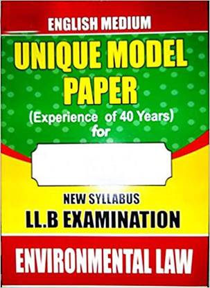 Unique Model Paper For Environmental Law (In English) For LLB Examination