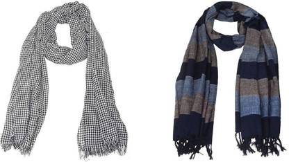 Pappi Boss Self Design Pure Cotton Men Fancy Scarf
