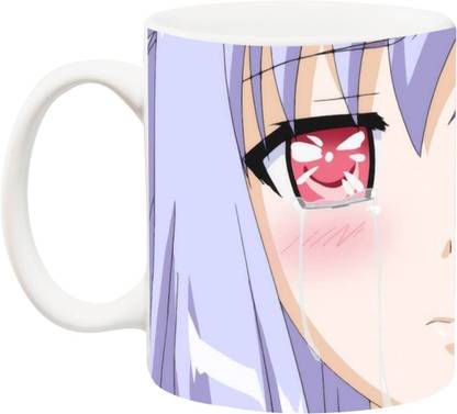 ANNI69 Anime Girl Sad face Want Coffee from Your Ceramic Coffee Mug