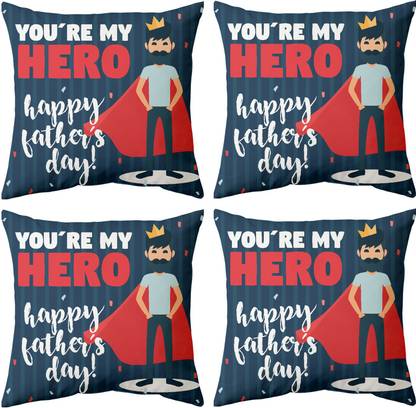 E-Tailor Cotton Quotes Cushion Pack of 4