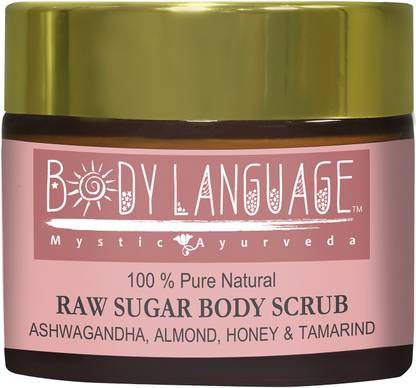 Body Language RAW SUGAR BODY SCRUB - Ashwagandha, Almond, Honey & Tamarind Scrub