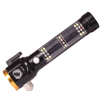 GOR Multi Utility 6 Modes USB Solar Power Bank Rechargeable 6.5â Torch