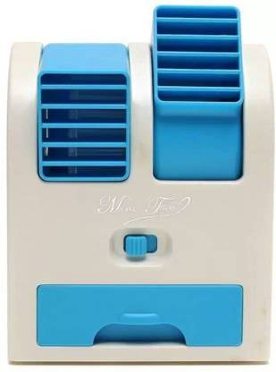 GS TECH ZONE summer mini fan USB Cooler Fan Travel Mini Air Conditioning Air Cooling Rechargeable Fan