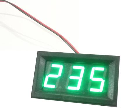 Wooden Extension Green Display AC 70-500V 0.56" Voltmeter PACK of 5 Five Voltmeter