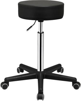 Finch Fox Height-Adjustable Swivel Bar Stool/Salon Chair/Doctor Stool/Medical Stool/Spa Chair /Stool for Musicians (Black) Leatherette Bar Chair