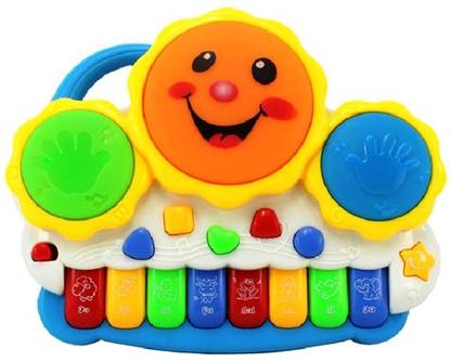 Protokart Drum Keyboard Musical Toy with Flashing Lights - Animal Sounds and Songs, Learning and Development fun Toddlers toy, Babies Early Education Game
