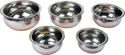 Navbharat stainless steel bowl Handi 1 L, 1.5 L, 1.2 L, 0.5 L