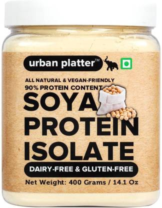 urban platter Soya/Soy Protein Isolate Powder, 400g / 14.1oz [Nutritional, Dairy Free and Gluten Free]