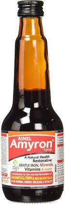 ऐमिल Amyron Multivitamins Syrup for Men & Women with 34 Ingredients| Reduce Tiredness & Fatigue | Improves Haemoglobin Level (Pack of 2)