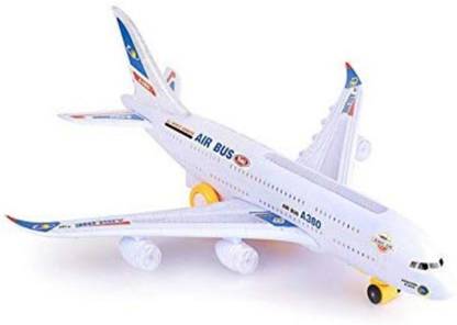 AVI KINGFISHER AIRBUS 380 WITH LED LIGHTS BATTERY OPERATED (MULTI-COLOUR)