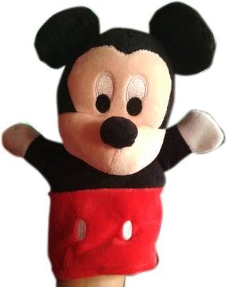 IndusBay Soft Plush Toy Hand Gloves Puppet 10 Inches Stuffed Doll - Mickey Mouse Finger Puppets