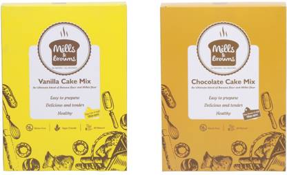 Mills & Browns All Natural and Delicious Gluten Free Vanilla cake mix & chocolate cake mix combo Baking Powder