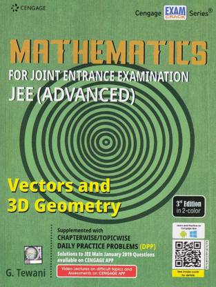 CENGAGE VECTORS AND 3D-GEOMETRY FOR JEE MAINS & ADVANCED WITH CHAPTERWISE/TOPICWISE DAILY PRACTICE PAPER (DPP)-WITH SOLUTIONS(3-Edition)(2019-20)