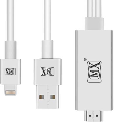 MX Lightning Cable 2.1 A 2 m Copper Lightning 8 pin to HDMI 1080P Cable USB Plug & Play Digital AV Adapter