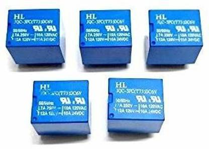 BMES Electronics 5 Pcs 6V PCB Mount Sugar Cube SPDT Relay Electronic Components Electronic Hobby Kit