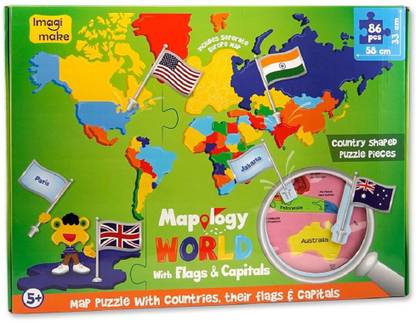 Imagimake Mapology world with flags & capitals