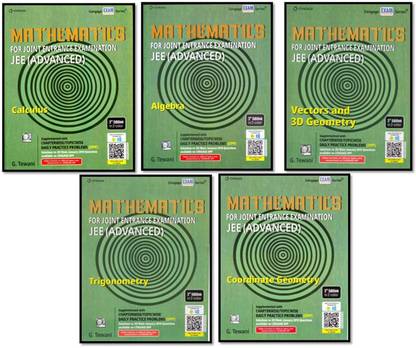 Cengage Mathematics 5-Book Set (Algebra + Calculus + Cor.geometry + Trigonometry + Vector & 3d-Geometry) With Dpp (3-Edition)With Solution