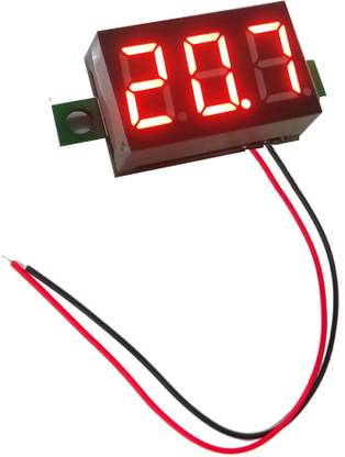 Wooden Extension 12V RED Display 0.36 inch LED Digital Voltmeter Monitor DC 4.7- 32 Voltmeter