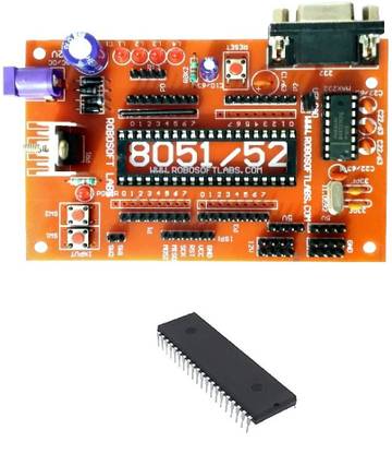 Robosoft Labs 8051 / 8052 Development Board Mini with AT89S52 (8052) and MAX232 IC Micro Controller Board Electronic Hobby Kit
