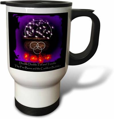 3dRose A Cauldron that looks like it has fire under it Travel Stainless Steel Coffee Mug