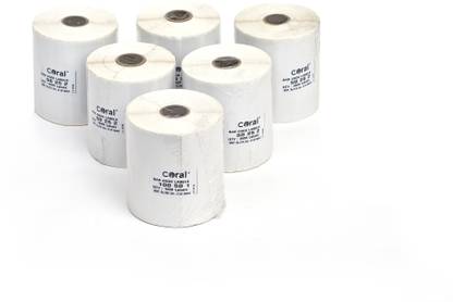 CORAL BAR CODE LABELS 50*25*2 ACROSS (3500 LABELS)ON1"CORE Self adhesive labels Paper Label