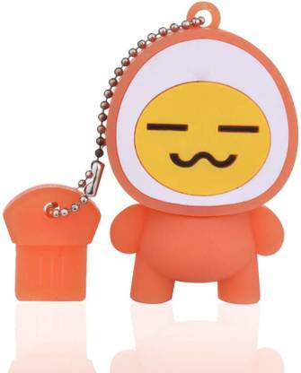 Tobo Silicone Cartoon Face Egg USB 2.0 Pen Drive 32GB. 32 Pen Drive Compatible with Desktop Computer, Television, Laptop USB 2.0 Rubber Case