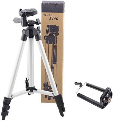 MEZIRE ™ Tripod 3110A 3-Way Head, Built in Level, Aluminium Legs, Quick Lever Lock Mini Tripod for phone and camera | Foldable Tripod Stand for Mobile Camera, DSLR, Smartphone & Action Cameras Tripod Kit Tripod