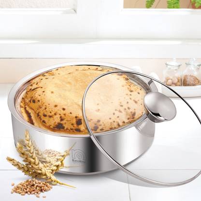 NanoNine SS Roti Saver Small with Coaster Serve Casserole