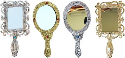 Paheli Craft Metal Handheld Mirror