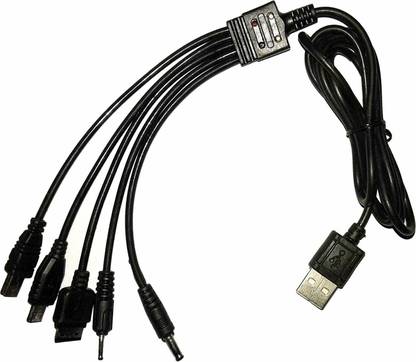 Zabolo Micro USB Cable 1.2 m 5 in 1 Fast Charging & Sync Data Cable (Zb-03)