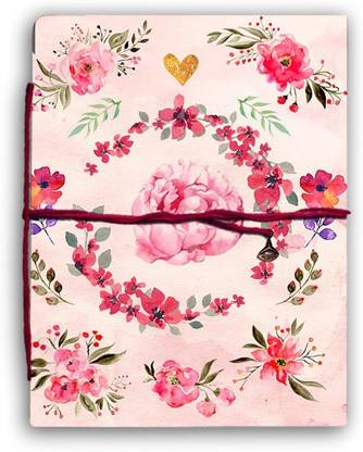 alDivo Handmade Diary Notebook With Floral Pattern Printed Cover Design A5 Diary Unruled 160 Pages