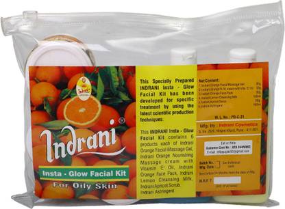 Indrani Cosmetics Insta Glow Facial Kit 400 gm