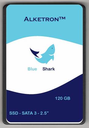 Alketron Alketron™ Blue Shark - Solid State Drive - 120GB - SSD 120 GB Desktop, Laptop, All in One PC's Black SATA III Internal Solid State Drive (SSD) (ABS6000-120G - BLUE SHARK)