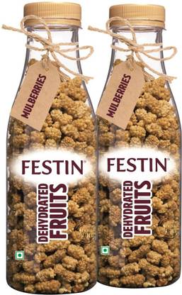 FESTIN All-Natural Dried Mulberry Dry Fruit MulBerries - Pack of 2 Mulberries Mulberries